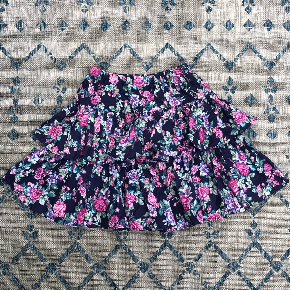 Vintage 80s 90s Ruffle Skirt
